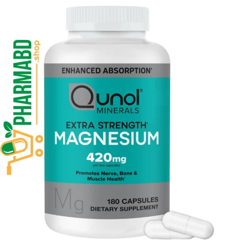 Qunol Magnesium 420mg, Extra Strength, High Absorption, 180 Capsules