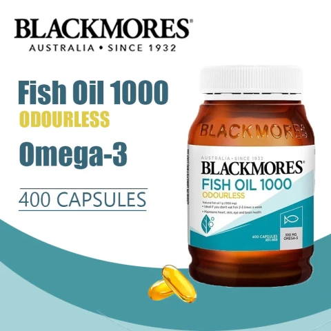 Blackmores Omega 3 Fish Oil Odourless Heart, Skin, Eye & Braind 400 Capsules