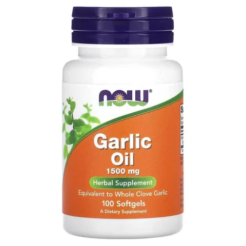 NOW Foods Garlic Oil Supplement 1,500 mg, 100 Softgels