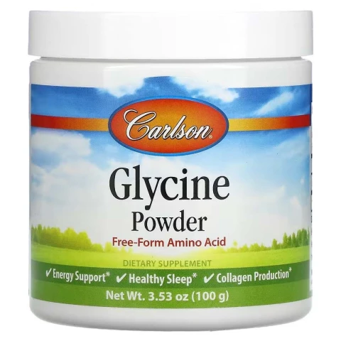 Carlson Glycine Powder, Free Form Amino Acid, Healthy Sleep 3.53 oz 100 gram