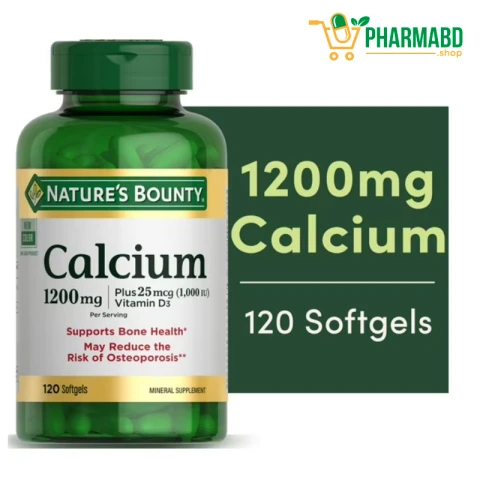 Nature's Bounty Calcium 1200mg with Vitamin D3, 120 Rapid Softgels