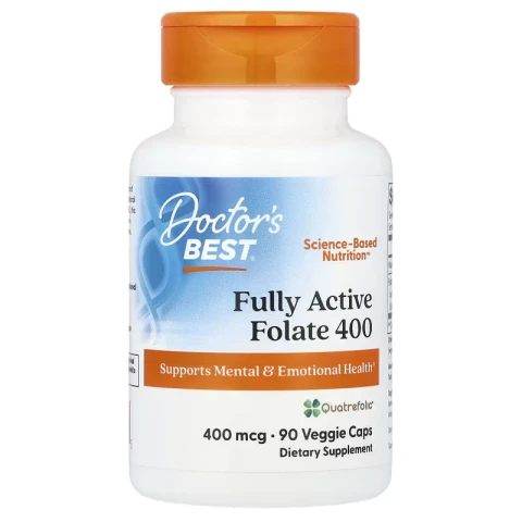 Doctor's Best Fully Active Folate 400, 400mcg 90 Veggie Caps