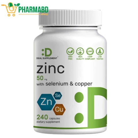 Deal Supplement Zinc Picolinate 50mg with Copper & Selenium, 240 Capsules