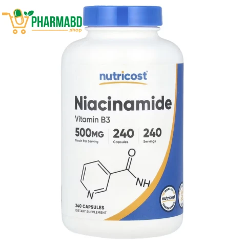 Nutricost Niacinamide (Vitamin B3) 500mg, 240 Capsules