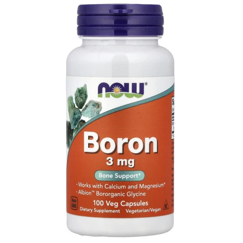 NOW Foods, Boron Supplement, 3 mg, 100 Veg Capsules