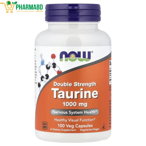 NOW Foods Taurine Supplement 1,000 mg, 100 Veg Capsules