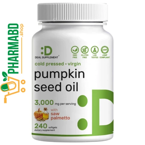 DEAL SUPPLEMENT Pumpkin Seed Oil 3,000mg with Saw Palmetto, 240 Softgels