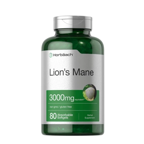 Horbäach Lion's Mane Mushroom Supplement 80 Softgel
