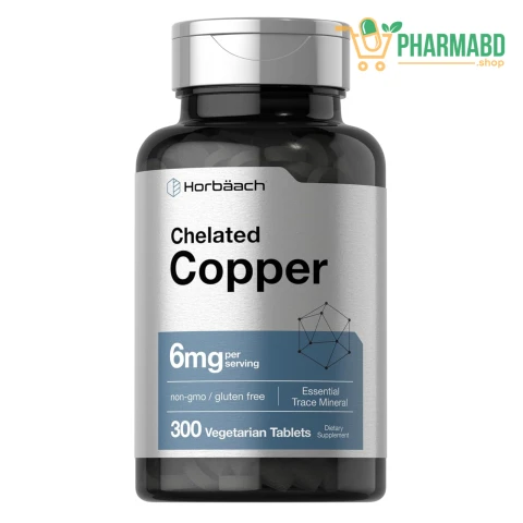 Horbäach Chelated Copper Supplement 6mg 300 Tablets
