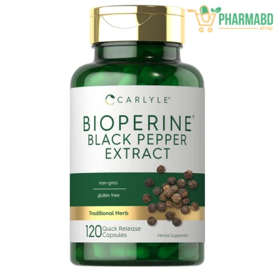 Carlyle Bioperine 10mg from Black Pepper Extract 120 Capsules
