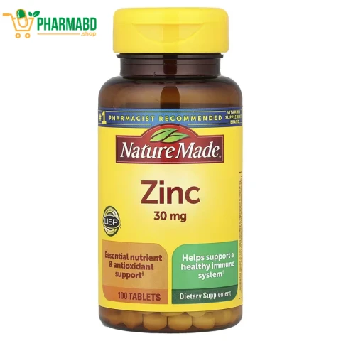 Nature Made Zinc 30 mg for Immune Health Support 100 Tablets