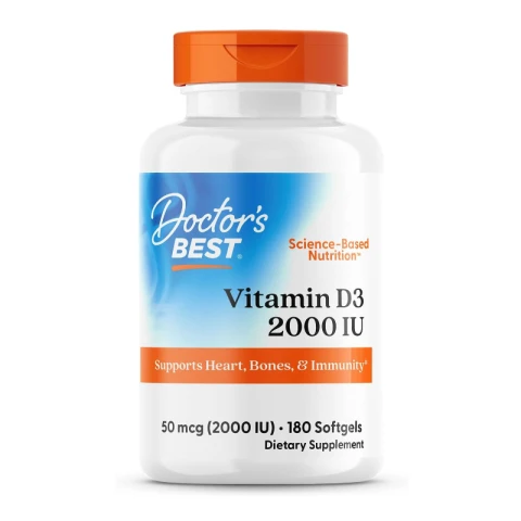Doctor's Best, Vitamin D3, (2,000 IU) / 50 mcg 180 Softgels