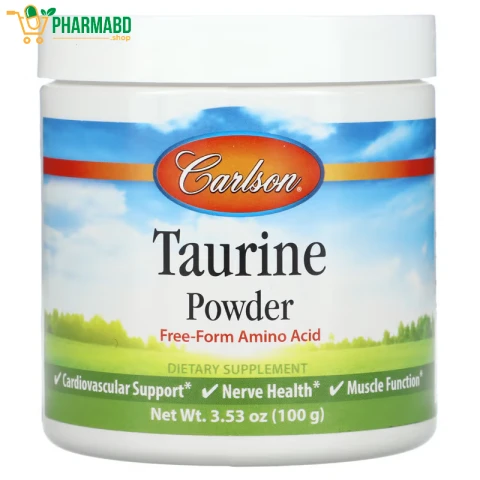 Carlson Taurine Powder, Cardiovascular, Nerve Health, Muscle Function Support 3.53 oz 100 gram