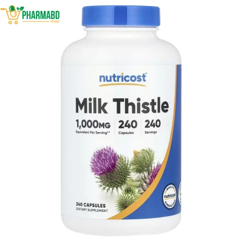 Nutricost Milk Thistle Extract 240 Capsules Non-GMO and Gluten Free