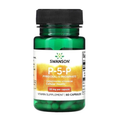 Swanson Vitamins P-5-P, Pyridoxal-p5p-Phosphate 20 mg, 60 Capsules