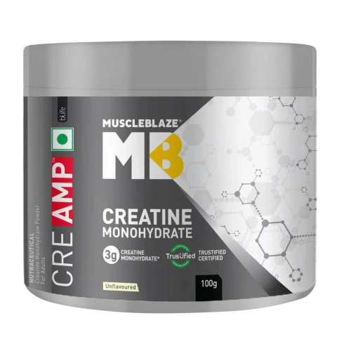 MuscleBlaze Creatine Monohydrate CreAMP 100 grams Unflavored