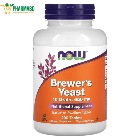 NOW Foods, Brewer's Yeast Supplement 650 mg, 200 Tablets
