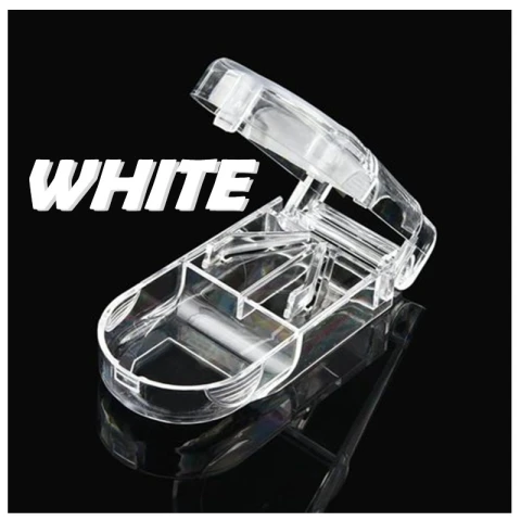 Medicine Pill Tablet Cutter Transparent Box Portable Pill Splitter Storage Pemotong