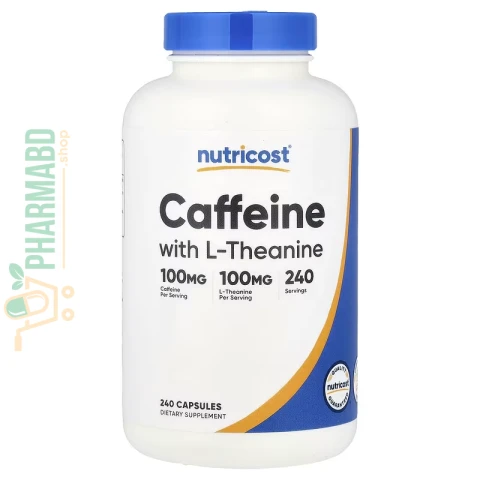 Nutricost Caffeine with L-Theanine Supplement, 240 Capsules