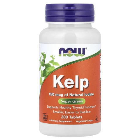 NOW Foods, Kelp, 150 mcg, Supports Thyroid Function, 200 Tablets