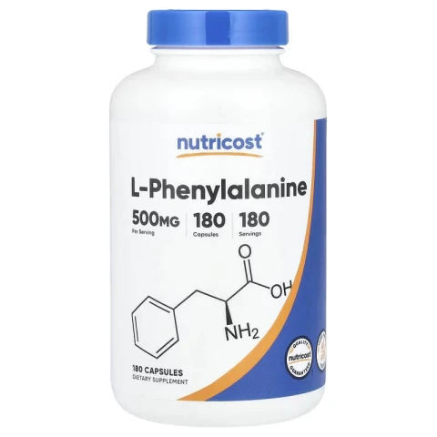 Nutricost L-Phenylalanine Supplement 500 mg, 180 Capsules