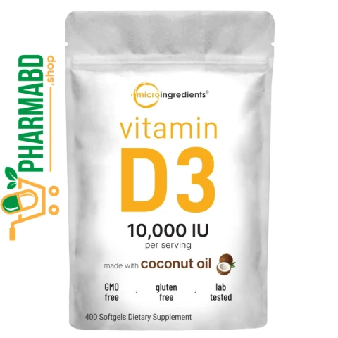 Micro Ingredients Vitamin D3 10,000 IU, 400 Softgels