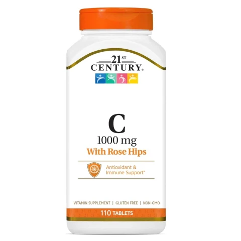 21st Century Vitamin C with Rose Hips, Antioxidant & Immune Support 110 Tablets