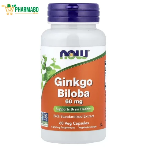 NOW Foods, Ginkgo Biloba Supports Brain Health 60 mg, 60 VegCaps