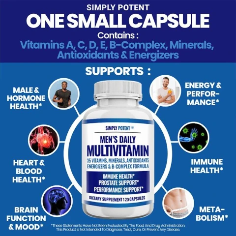 Daily Men's Multivitamins with Vitamin 120 Capsules