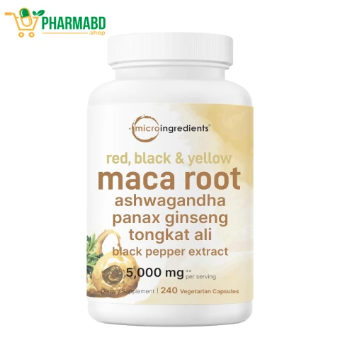MicroIngredients Maca Root for Women & Men 5000mg 240 Capsules