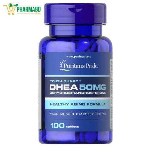 Puritan's Pride DHEA for Women & Men 50mg for Healthy Aging 100 Tablets