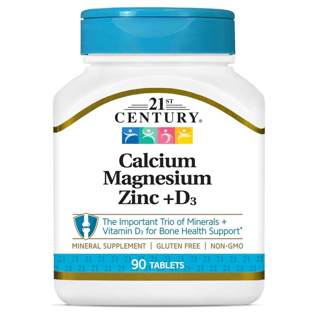 21st Century Calcium Magnesium Zinc + D3 90 Tablets