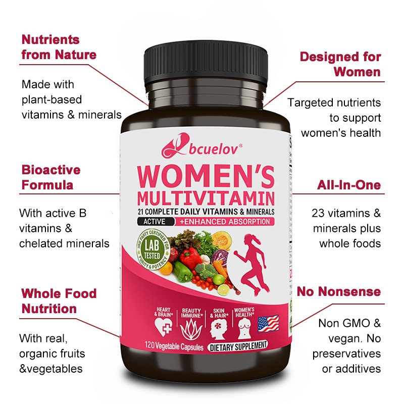 Bcuelov Women's Multivitamin Supplement 120 Capsules