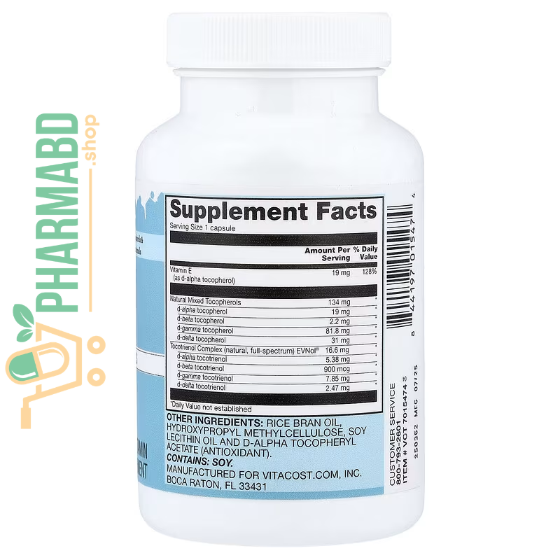 Vitacost, Vitamin E & Tocotrienol Complex, 60 Liquid Capsules