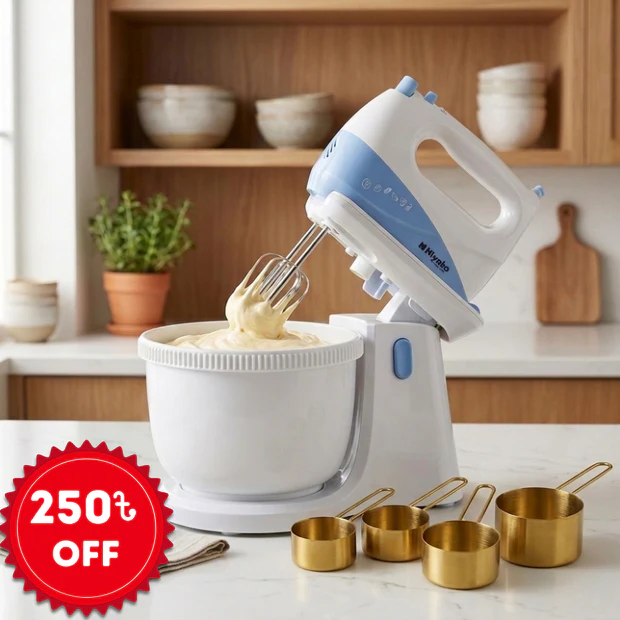 450W Miyako Stand Mixer with Measuring Cup- Combo-5