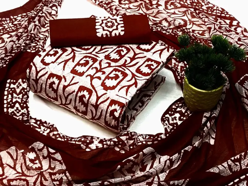 New Unstitched Mom Batik Three Piece Collection For Women