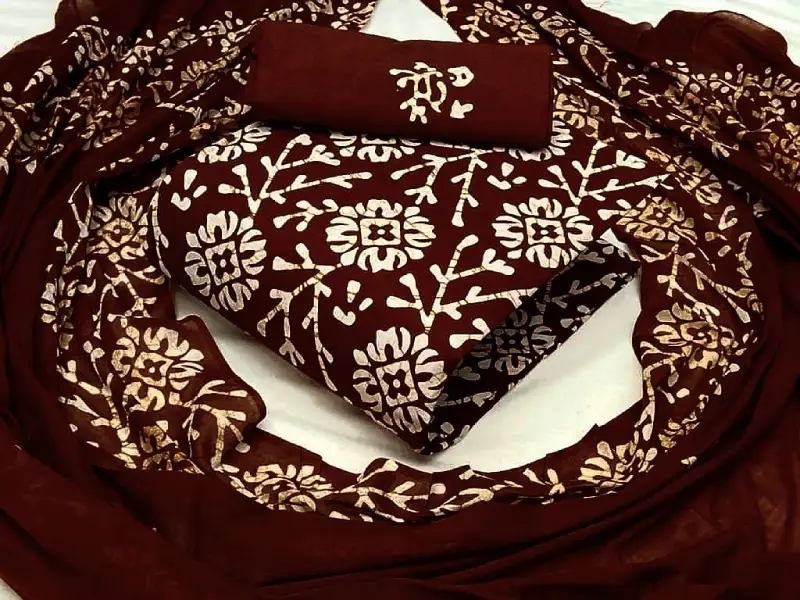 New Unstitched Mom Batik Three Piece Collection For Women